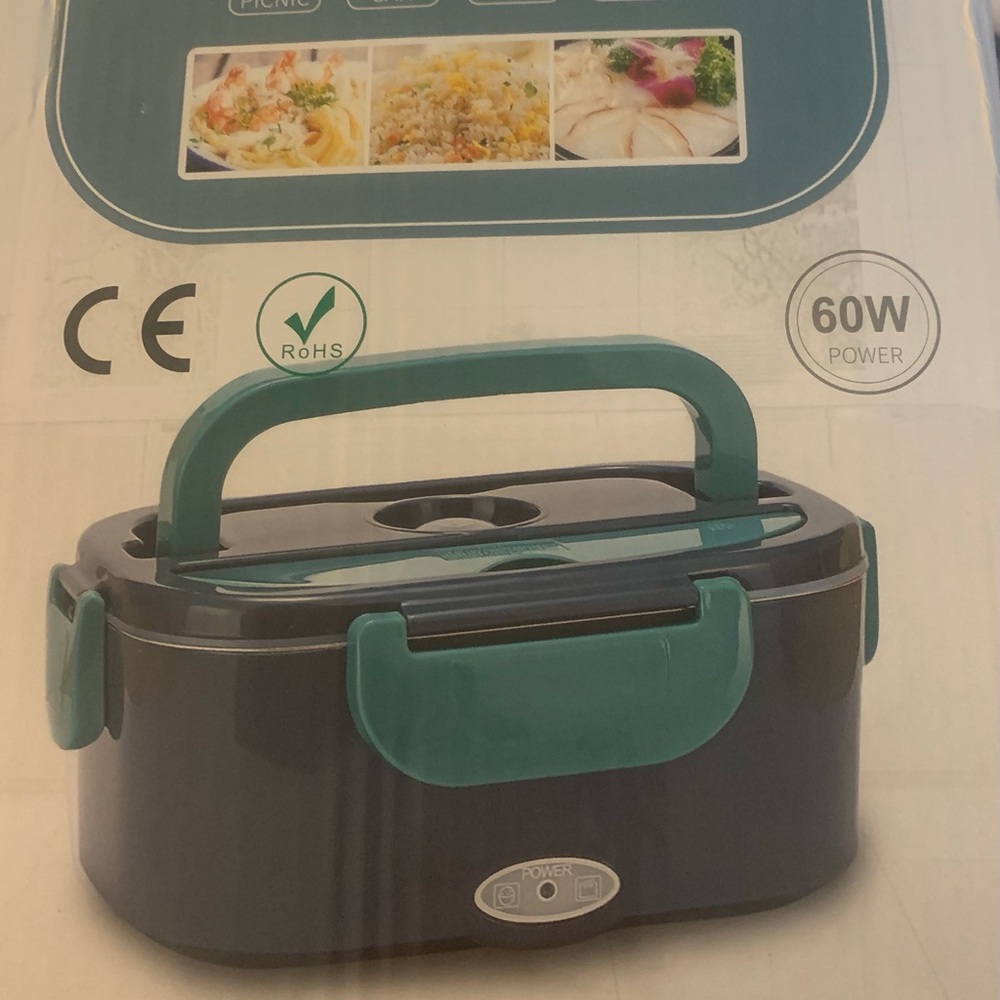 Electric Lunch Box with Teal Accents